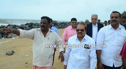 Baburao visit  sea erosion 2